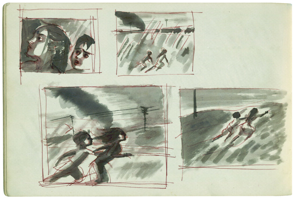 Pather Panchali, directed by Satyajit Ray, 1955 Storyboards by Satyajit Ray, 1955 Courtesy Ray Society